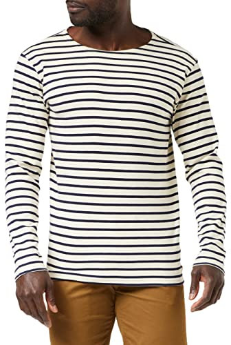 Armor Lux Herren Im Marine-stil Aus Baumwolle T-Shirt, Mehrfarbig (395 Natur/Schiff 395 Natur/Schiff), L EU