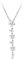 Tuscany Silver Damen Collier Rhodiniert Sterling Silber Weiß Zirkonia Blume Tropfen Einstellbar 39.5cm/15.5zoll-42cm/16.5zoll
