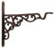 SIDCO Wandhaken Haken Blumenampel Landhaus Gusseisen Halterung Wandhaken 21 cm Braun