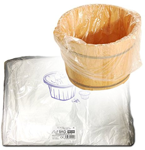 Sesiomworld Lot de 100 sacs en plastique spécial pédicure pour la protection des pétillvios ou baignoires 500 g