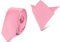 Ladeheid Ensemble Cravate & Pochette Costume Homme SP/P (150cm x 5cm, 22cm x 22cm, Rose)