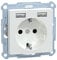 Schneider Electric Merten Schuko-USB-Steckdose, 2-polig+E, USB Typ A+A, System M, Unterputz, 35 W, 220V, aktivweiss glänzend, Artikelnummer MEG2366-0325