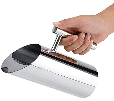 Grand Pichet De Pot à Eau en Acier Inoxydable avec Outil De Portion d'Hôtel Servant à La Maison De Pichet à Boire Froid De Ice Guard Thé Glacé Ergonomique Unique Poignée Droite(1L)