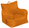 Dmora Gepolsterter Sessel mit Armlehnen, Farbe Orange, Maße 80 x 80 x 80 cm