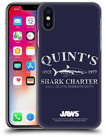 Head Case Designs Offizielle Zugelassen Jaws Quint's Shark Charter I Schluessel Kunst Harte Rueckseiten Handyhülle Hülle Huelle kompatibel mit Apple iPhone X/iPhone XS