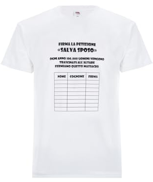 Hero Tee T-Shirt Addio al Celibato Firma la petizione - Salva Sposo - Maglia Uomo