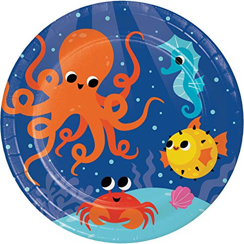 Ocean Celebration Party Dinner Plates 9, 8ct