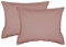 jilda-tex 2er Pack Zierkissenhülle Stone-Washed Renforce Lissabon 100% Bio-Baumwolle Knitterlook Stehsaum Bügelfrei Uni Leinen-Optik Bügelfrei GOTS Made in Green (Altrosa, 2X 50 x 50 cm)