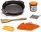 Petromax Feuerpfanne mit 2 Henkeln Profi-Set - Gusseisen-Pfanne für alle Herd- und Grillarten, Gaskocher, Backofen oder Kochen im Freien - mit Pflegepaste, Spachtel, Schaber, Scrub, Topflappen - 25 cm