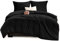 WAVVE Bettwäsche 220x240 3 teilig Schwarz - Bettbezug 220 x 240 Set mit Kissenbezüge 80x80 cm, Bettwäsche-Sets 240x220 aus Mikrofaser mit Reißverschluss Weich und Bügelfrei