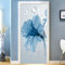 Türtapete Selbstklebend 3D 77X200 Blaue Blumen Türtapete Selbstklebend Türposter Fototapete Türfolie Poster Tapete 3D Türaufkleber Diy Türbild