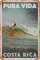 Hongxin Pura Vida Surfer Costa Rica Blechschild Dekoschild Retro Poster Metall Plakat Vintage Türschilder Deko Schild Blech Kunst Schilder Hof Bar Cafe Geschenk 20X30cm