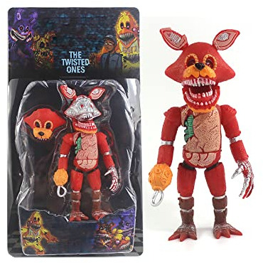 Five Security Breach Action Figure Five Nights Game Figures 5.5 inch Figure Statue Luminous Foxy Sister Location Horror Doll with Lightening