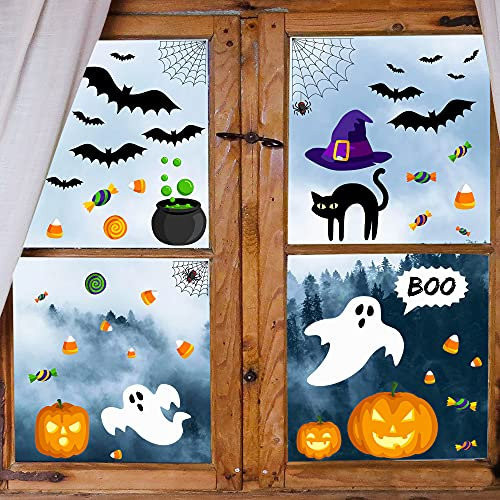 Decoración Halloween Personalizada para Ventanas. Pegatinas Removibles para Ventana con Texto Personalizado
