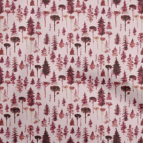 oneOone Baumwoll Flex Stoff In Kastanienbraun, Baum Bastelprojekte, Dekostoff, Bedruckte Meterware, 40 Zoll Breit