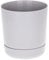 Satina Indoor Plant Pots, 5 sizes, 10 colours – Large Grey Plant Pot with Drainage Holes and Matching Saucer for All Houseplants – Modern Home Decor Round Flowerpot Stand (25 cm, Steel)