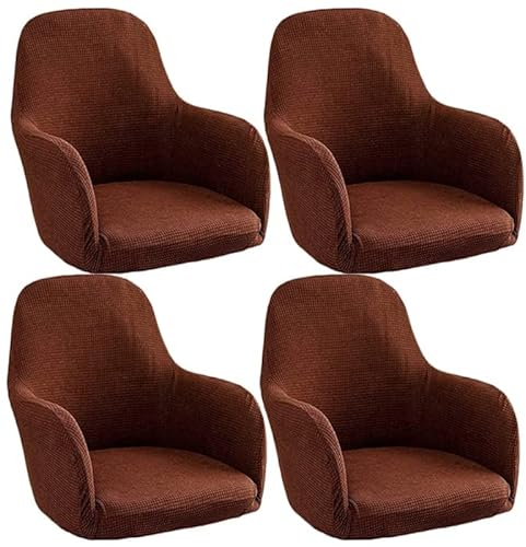 klkjk Stretch Stuhlhussen-Bezüge Stuhlbezug Mit Armlehne 2/4/6er Set Esszimmerstuhlbezug Hochlehner Stuhlbezug Schonbezug Stuhl Abdeckung Schonbezug Für Esszimmer, Büro Schutzhülle