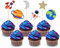 Bymivofun 30 Stück Weltraum Kuchen Toppers, Glitzer Planet Geburtstags Toppers, Rakete Astronaut Kuchen Dekoration, für Kinder-Kindergeburtstag, Raumschiff-Motto-Party-Zubehör