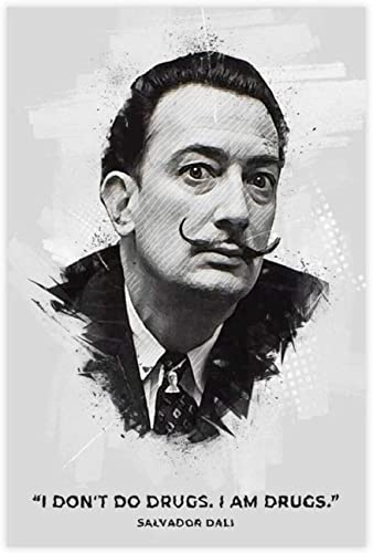 Holz Puzzle 500 Teile Promi inspirierende Zitate Bilder Salvador Dali Puzzles für Erwachsene und Kinder anspruchsvoll 500 Piece 20.4x15inch(52x38cm) Kein Rahmen