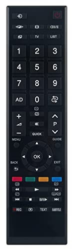 VINABTY CT-90420 CT90420 Mando a Distancia de Repuesto para Toshiba TV 32RL900A 26SL700A 22SL700A 32RL938 32RL933G 32RL938F 32RL938G 32RL939G 32SL970G 40RL900A 40RL938 32RL900 42SL700A