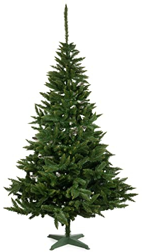 Moritz Weihnachtsbaum künstlich 220 cm Schnellaufbau Stecksystem Tannenbaum kaukasische Tanne Unecht naturgetreu mit Ständer