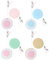 Baluue Macaron Handy Bildschirm Reinigungskugel Schlüsselanhänger Mini Reinigungstuch Schwamm Bildschirm Reinigung Werkzeug für Handy Smartphone Computer Rosa Blau Grün Khaki 8 Stück