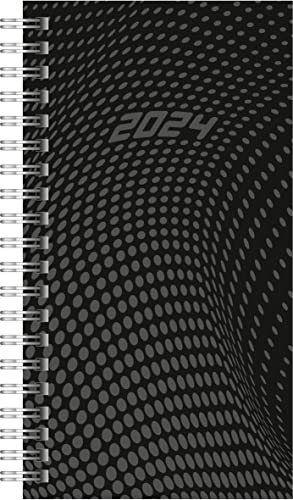 rido/idé Wochenkalender Modell Timing 2 2024 2 Seiten = 1 Woche Blattgröße 9,3 x 17,2 cm schwarz