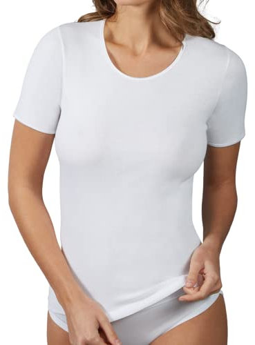 VP PINUCCIO VENEGONI Set 2 Canotta Donna Intimo Cotone Maglietta Intima Donna Made in Italy Canottiere Intime Donna Manica Corta Maglietta Bianca Cotone Pettinato 100% M