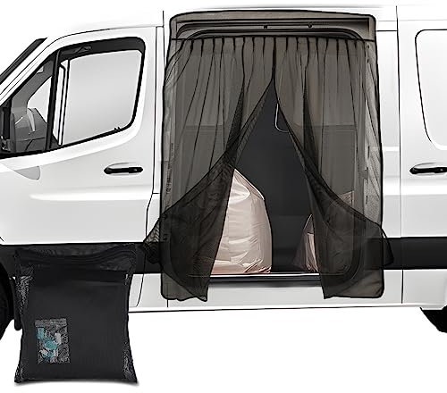 RVINGPRO Van Bug Screen for Sprinter, Universal Size Magnetic Mosquito Net for Ford Transit, ProMaster & Other Campervans, Motorhomes, RV Sliding Door Bug Mesh, Van Life Essentials (Standard)