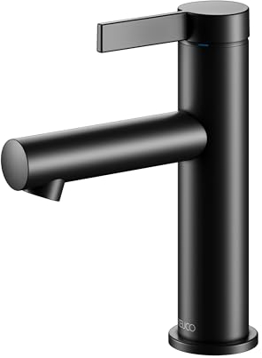 KEUCO Waschtisch-Armatur schwarz matt für Waschbecken, Höhe 17,8cm, Design-Wasserhahn, Einhandmischer, Waschtischmischer, ohne Ablaufgarnitur, IXMO Pure