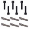 CUZYP 12 Stk Fahrrad Vorbau Schrauben, 20mm Edelstahlschrauben Fahrrad Schrauben,Mtb Vorbau, Für Mountainbike Rennrad Tourenrad，Schwarz und Silber