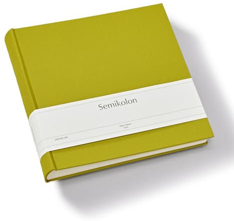 Semikolon 370101 Foto-Album Classic Event - 24 x 23 cm - 60 Seiten cremefarben, für ca. 60 Fotos - matcha hell-grün