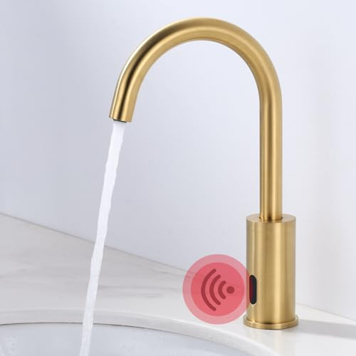 iVIGA Robinet de lavabo de salle de bain à capteur automatique sans contact, or