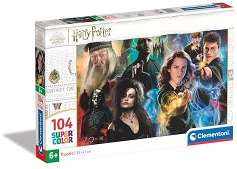 Clementoni Jigsaw Puzzle Harry Potter 104 Pieces - Supercolor Puzzle For Children 6-8 Years, Cartoon, Hogwarts, Gift For Boy/Girls, Puzzle For Kids, Made In Italy, 25759
