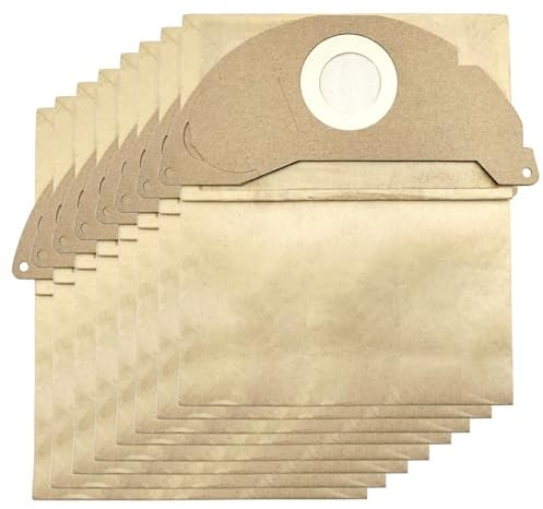 KENSHIRE Sacs à poussière WD2 en papier compatibles avec les sacs à poussière Karcher WD2 MV2 Wet & Dry Aspirateurs WD 2 WD A2000 A2004 A2054 pour pièce # 6.904-322.0