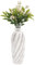 Vase à Fleurs Radicaln en marbre Blanc 10 Pouces – Pot Fait Main pour la Maison, Le Bureau, Le Jardin intérieur, la décoration de la fête des Mères, Fleurs fraîches ou artificielles