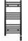 350mm Wide Matt Black Electric Bathroom Towel Rail Radiator Heater With AF Thermostatic Electric Element UK Pre-Filled (350 x 700 mm)