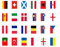 Wimpelkette Em 2024 Deko Deutschland FußBall Fahnen Bunting Flags 24 Football Decorations Championship Cup Banner International Party Display Flag for Garden Bar