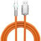 White Isle heavy duty 100w unbreakable silicone USB to USB-C cable, 1m, oange, supports data transfer