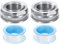 QUARKZMAN 2 Stück Schottverschraubung 1/2 weiblich 304 Edelstahl Wassertankanschluss Wassertankadapter Durchführungsmuffe mit Dichtungsband für Wassertank, Badewanne und Waschbecken