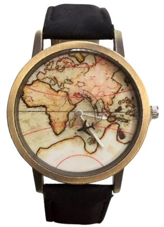 LIFKOME 2 Stk Uhr Mit Kartenzifferblatt Uhrwerk Quarz Weltkarte Uhr Digital Damenuhr Diamant-quarzuhr Betrachten Nachrichten Para Kleine Zifferblattuhren Herrenuhr Colorful Segeltuch