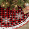 Base Albero di Natale, 120 cm, Rotonda, per Albero di Natale, Decorazione Natalizia, Vacanze, Feste, Colore Rosso e Bianco