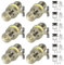 PATIKIL Key Entry Door Knobs Interior, 6 Pack Round Zinc Alloy Bedroom Bathroom Door Knob with Lock Entry Indoor Outdoor Door, Bronze