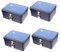 TOPBATHY 4Er-Box Aufbewahrungskiste Schatz Schmuckkiste aus Weißblech Mini- Kleine Metallbox mit Schloss Desktop-Organizer Desktop- Blue