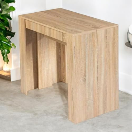 CONCEPT USINE | BELLI - Table Console Extensible en Bois | 2,35 m | Design Moderne | 8 Places avec Extension | Bois Résistant | 75x90x47 cm | Montage Rapide | Parfait pour Salon, Salle à Manger