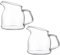 Mokylor 2 Pièces Mini Pichet en Verre, 100 ML Tasse à Mousseur à Lait Transparent Pichet à Crémier en Verre avec Poignée Carafe de Forme Élégante Tasse à Café Pot pour Lait Café