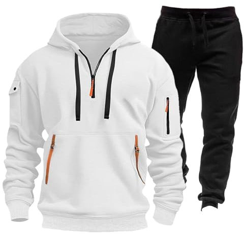 Generisch Joginanzuge Herren Paris Trainingsanzug Tracksuit Freizeitanzug Herren Baumwolle Gym Clothes Men Freizeitanzug Herren None Of Us Tracksuit Trainingsanzug Herren Baumwolle Trainingsanzug
