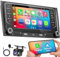 5G WiFi Upgrade 4+64GB Autoradio für Audi A4 S4 RS4 2002-2008 mit Wireless CarPlay & Android Auto, 7 IPS HD Autoradio mit GPS Rückfahrkamera SWC Bluetooth 5.2 DSP EQ