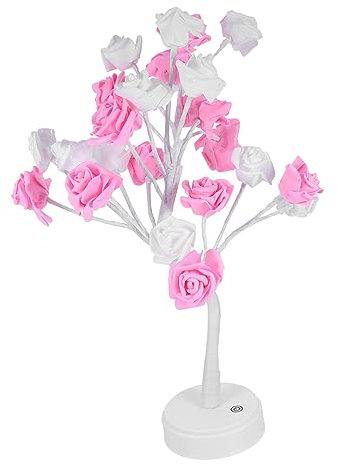 DOITOOL Rose Tree Table Lamp Flower Design Led Night Lamp Touch Control for Home Office