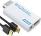 Septanrio Wii zu HDMI Adapter mit HDMI Kabel, 3,5 mm Audiokabel, 1080P Wii HDMI Konverter kompatibel für alle Wii Anzeigemodi, geeignet für Wii Konsole, Displays, HDTV usw. (White)